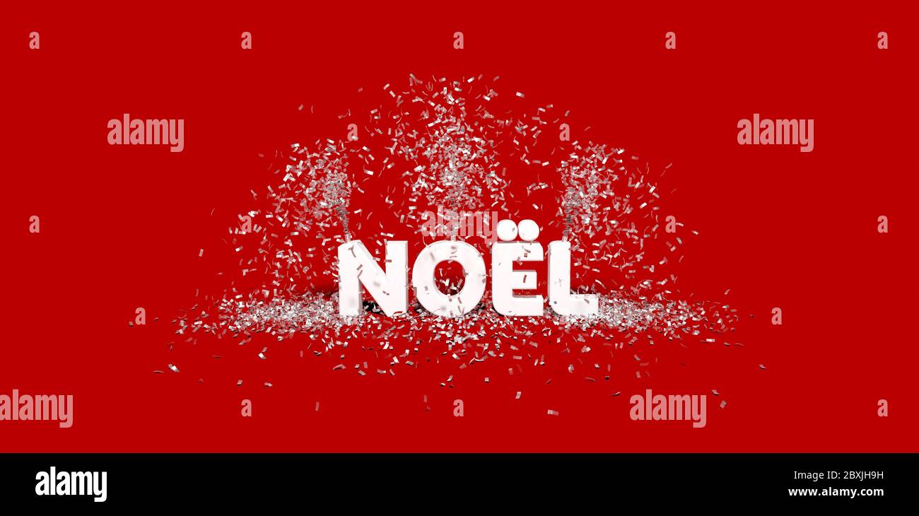 Noël = Natale in francese - 2020 rendering 3D Foto Stock