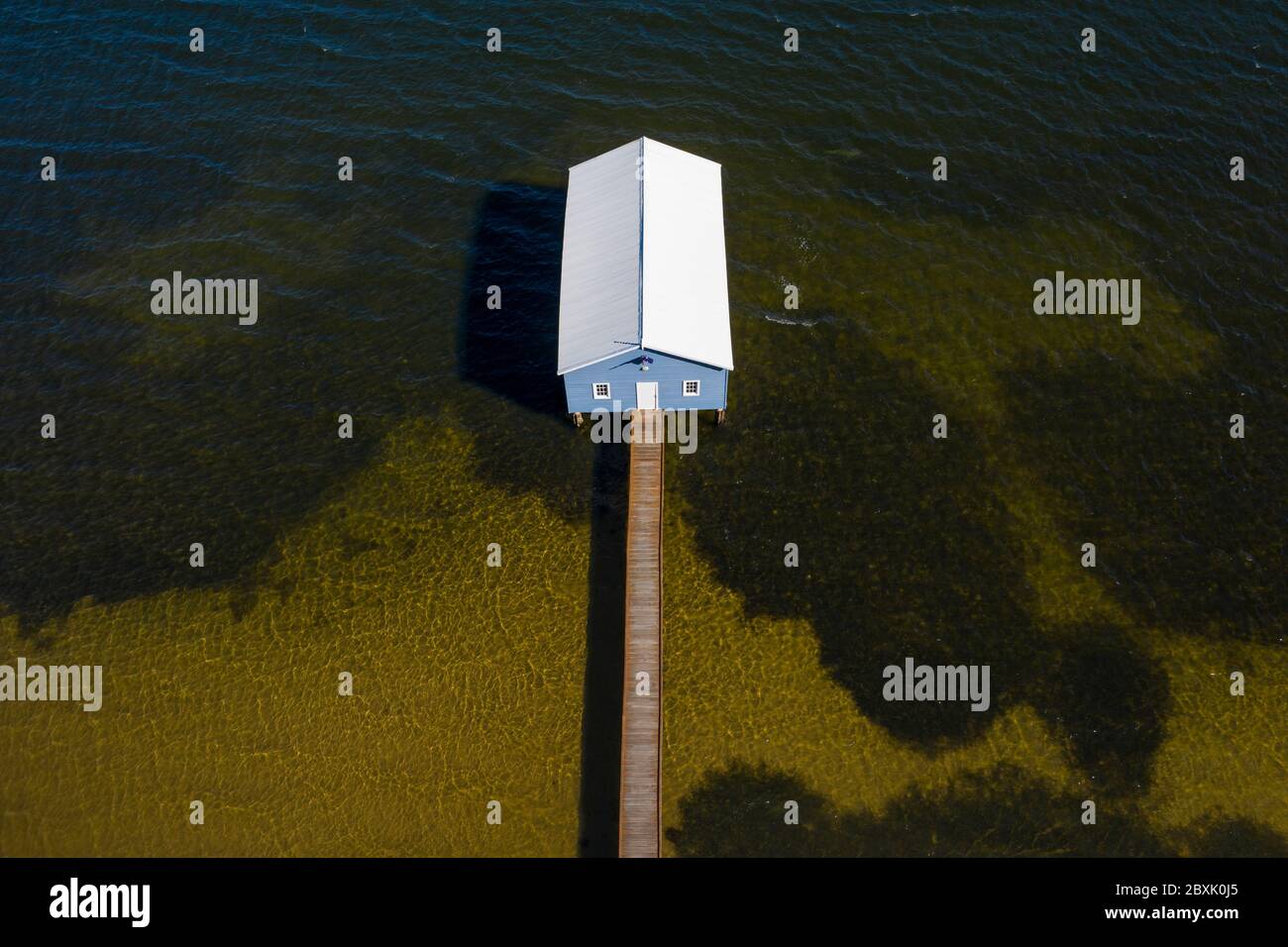 Vista aerea dell'iconico capanno Crawley Edge a Perth, Australia occidentale Foto Stock