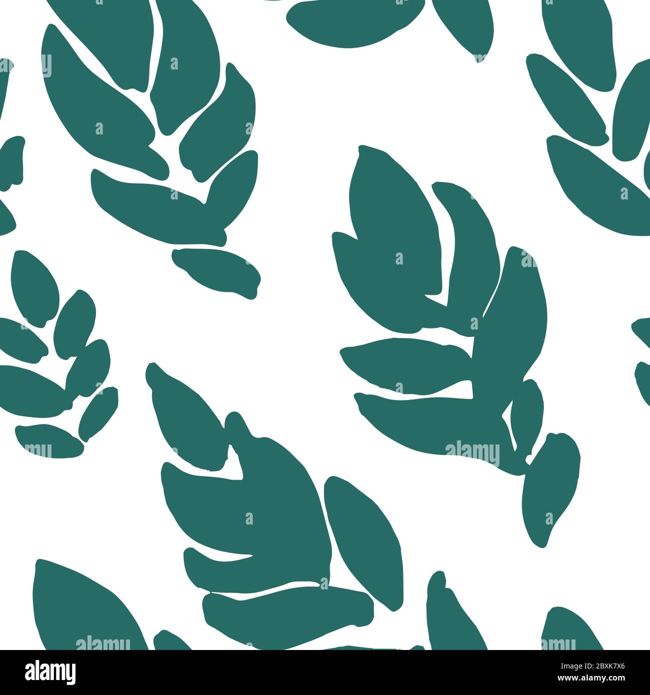 Royal felce senza cuciture modello di foglia verde fogliame Illustrazione Vettoriale