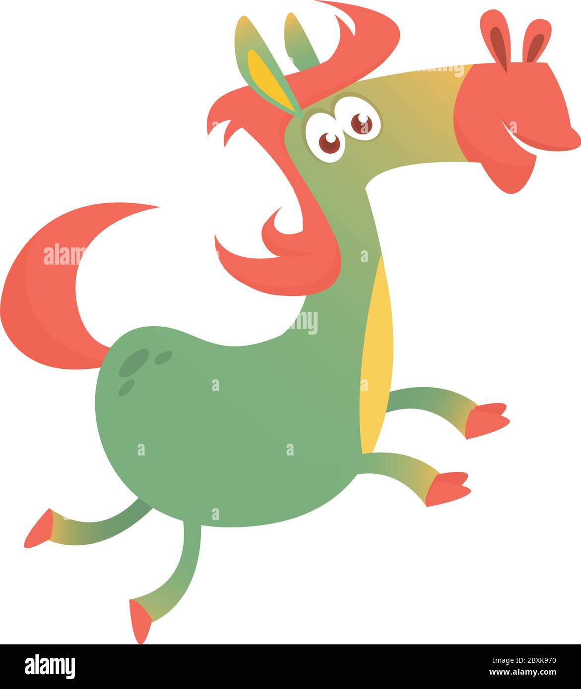 Corsa a cavallo di Cartoon. Illustrazione vettoriale Illustrazione Vettoriale