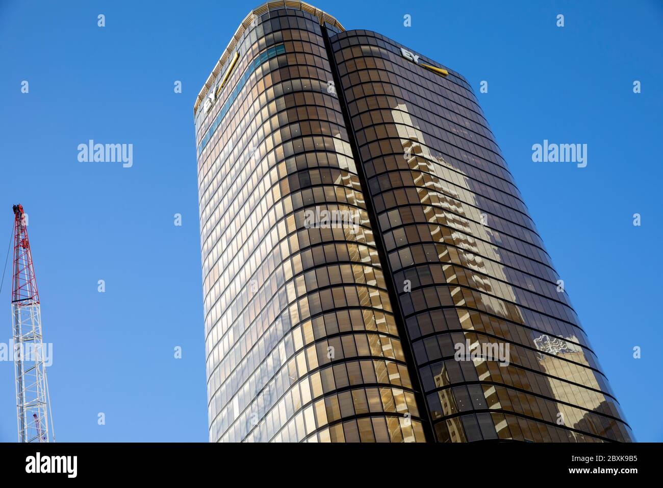 Alta architettura e sviluppo di Sydney, edificio alto 200 George Street con EY come inquilino, nel centro citta' di Sydney, NSW, Australia Foto Stock