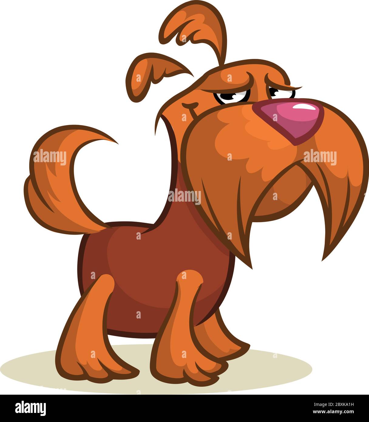 Bella e divertente illustrazione scozzese del cartone animato del cane terrier Illustrazione Vettoriale