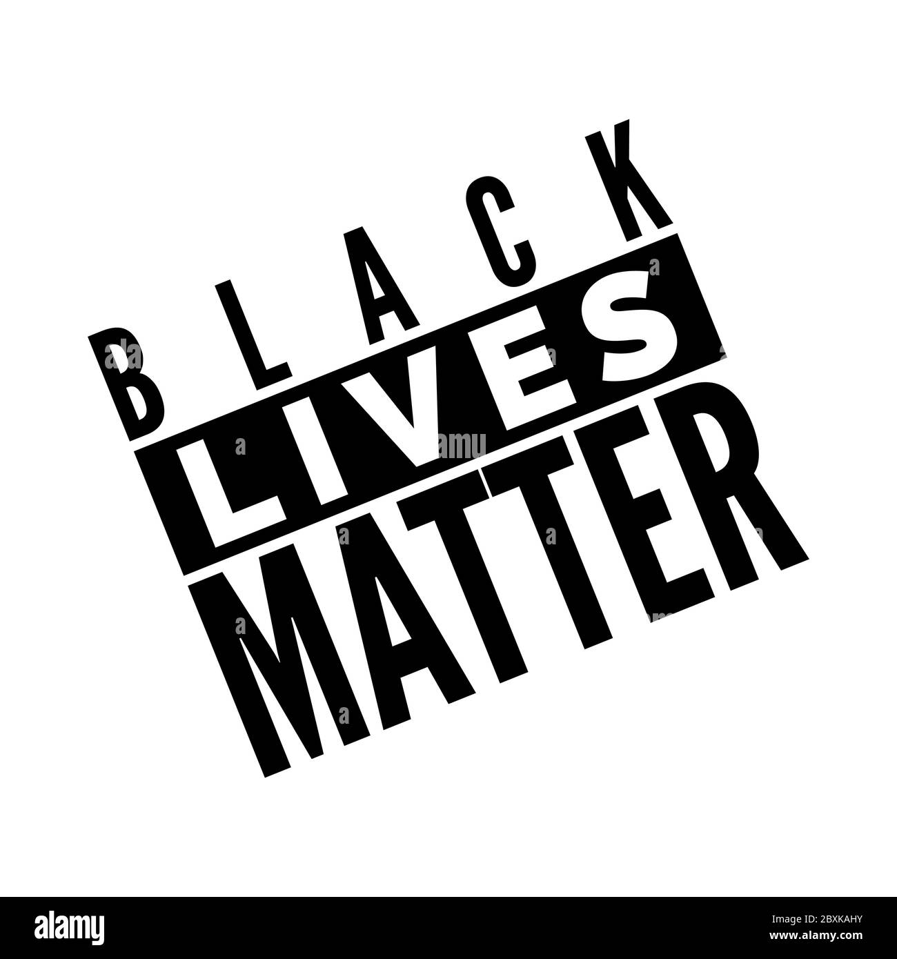 Black Lives Matter Text Poster. Problema sociale dell'umanità. Vettore Illustrazione Vettoriale