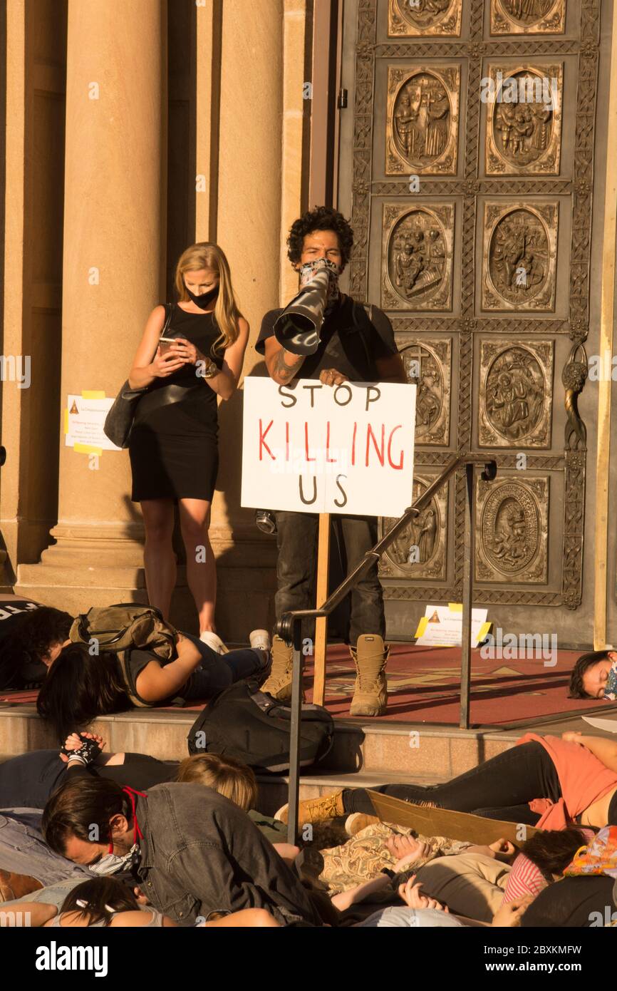 Dimostrazione di protesta di George Floyd Foto Stock