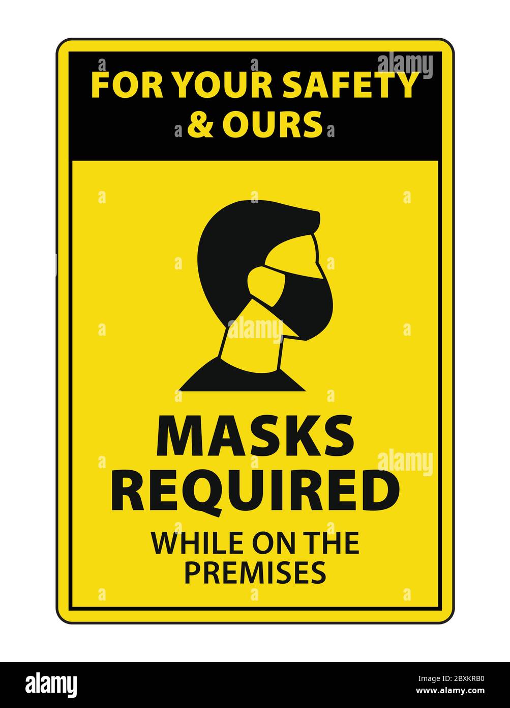 per la vostra sicurezza e le nostre maschere richieste in loco Illustrazione Vettoriale