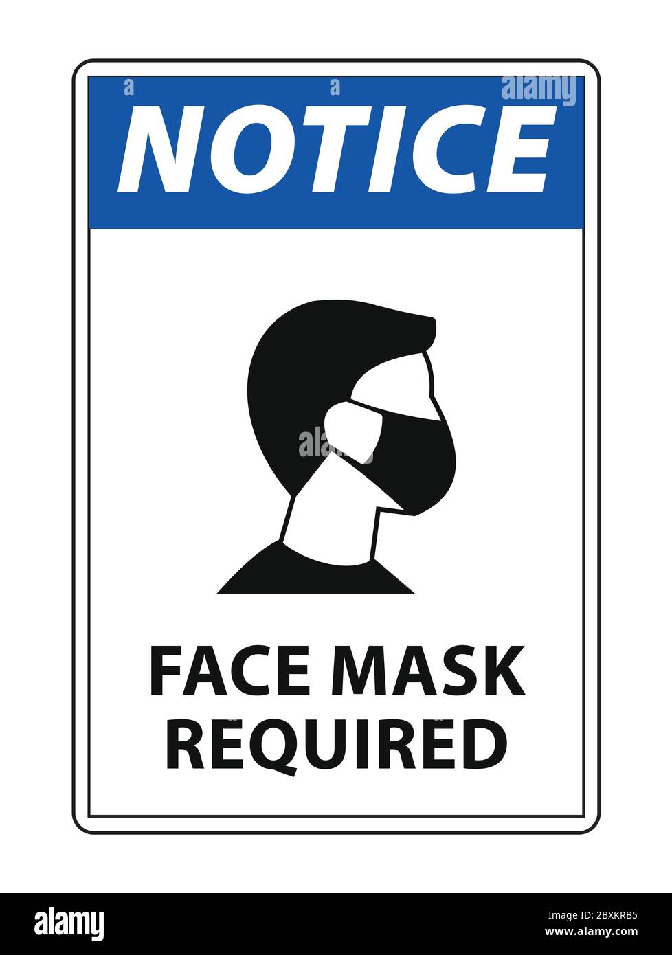 Si noti che è necessario utilizzare la maschera facciale per il vettore dei segni Illustrazione Vettoriale