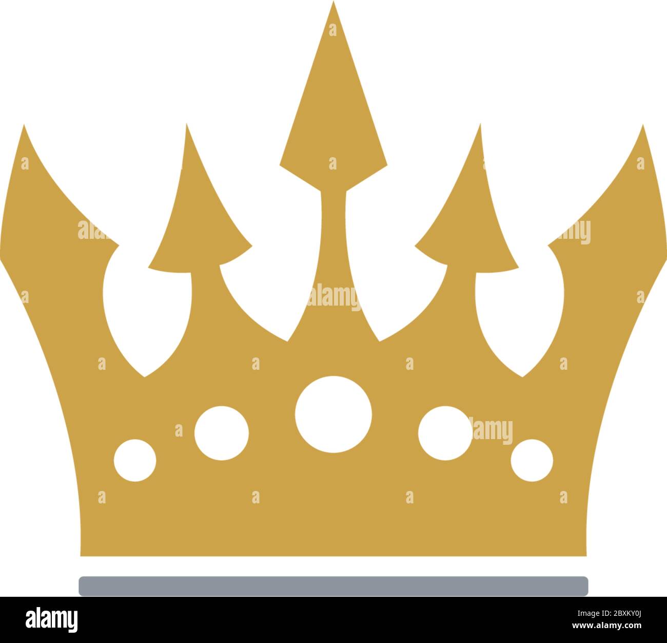 Modello di progettazione icona logo Crown Concept Illustrazione Vettoriale