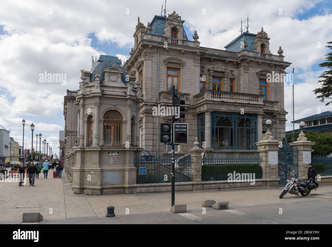 Il Palacio Sara Braun a Plaza Armas, Punta Arenas, Cile Foto Stock