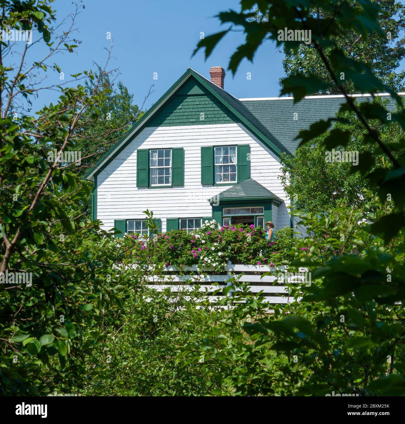 Green Gables - una casa colonica del 19 ° secolo e punto di riferimento letterario a Cavendish, PEI, Canada. Servì come ambientazione per i romanzi di Anna di Green Gables. Foto Stock