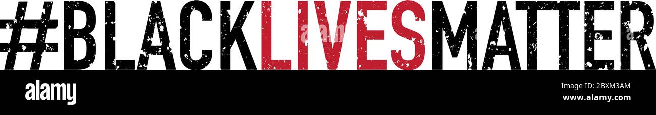 Black Lives Matter Typography, protesta Banner sul diritto umano del popolo nero negli Stati Uniti. Vettore eps10 Illustrazione Vettoriale
