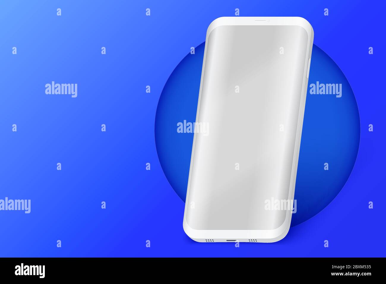 Presentazione dello smartphone in blu Illustrazione Vettoriale