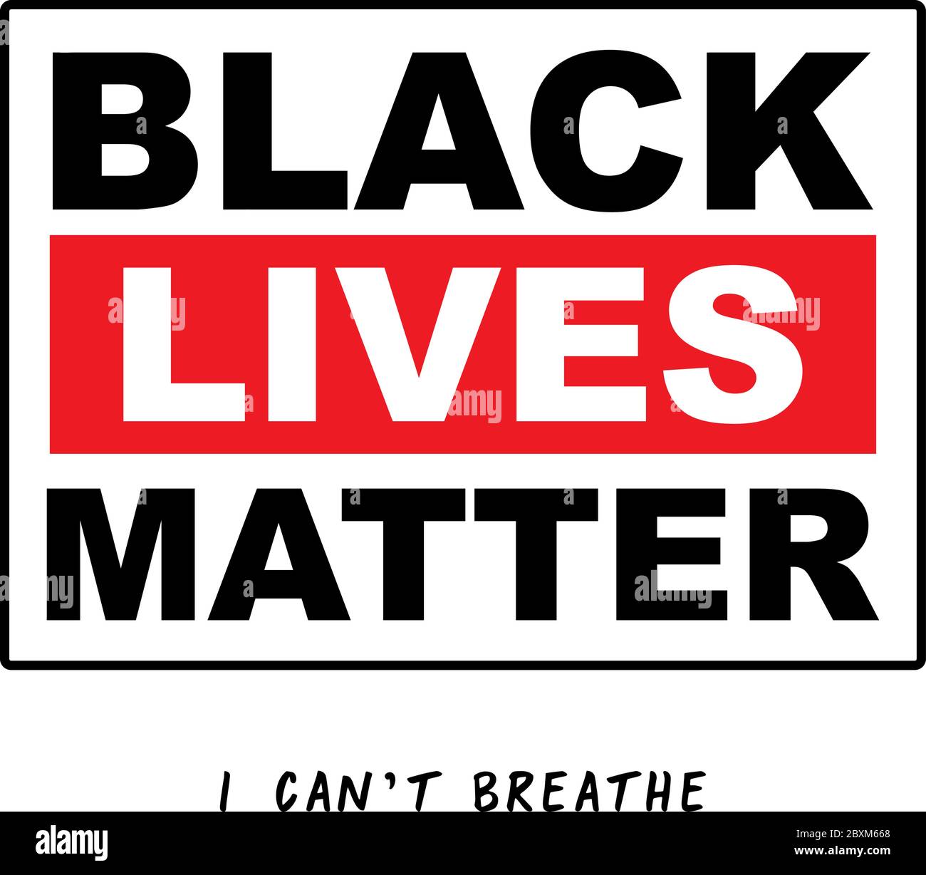 Black Lives Matter Typography, protesta Banner sul diritto umano del popolo nero negli Stati Uniti. Vettore eps10 Illustrazione Vettoriale