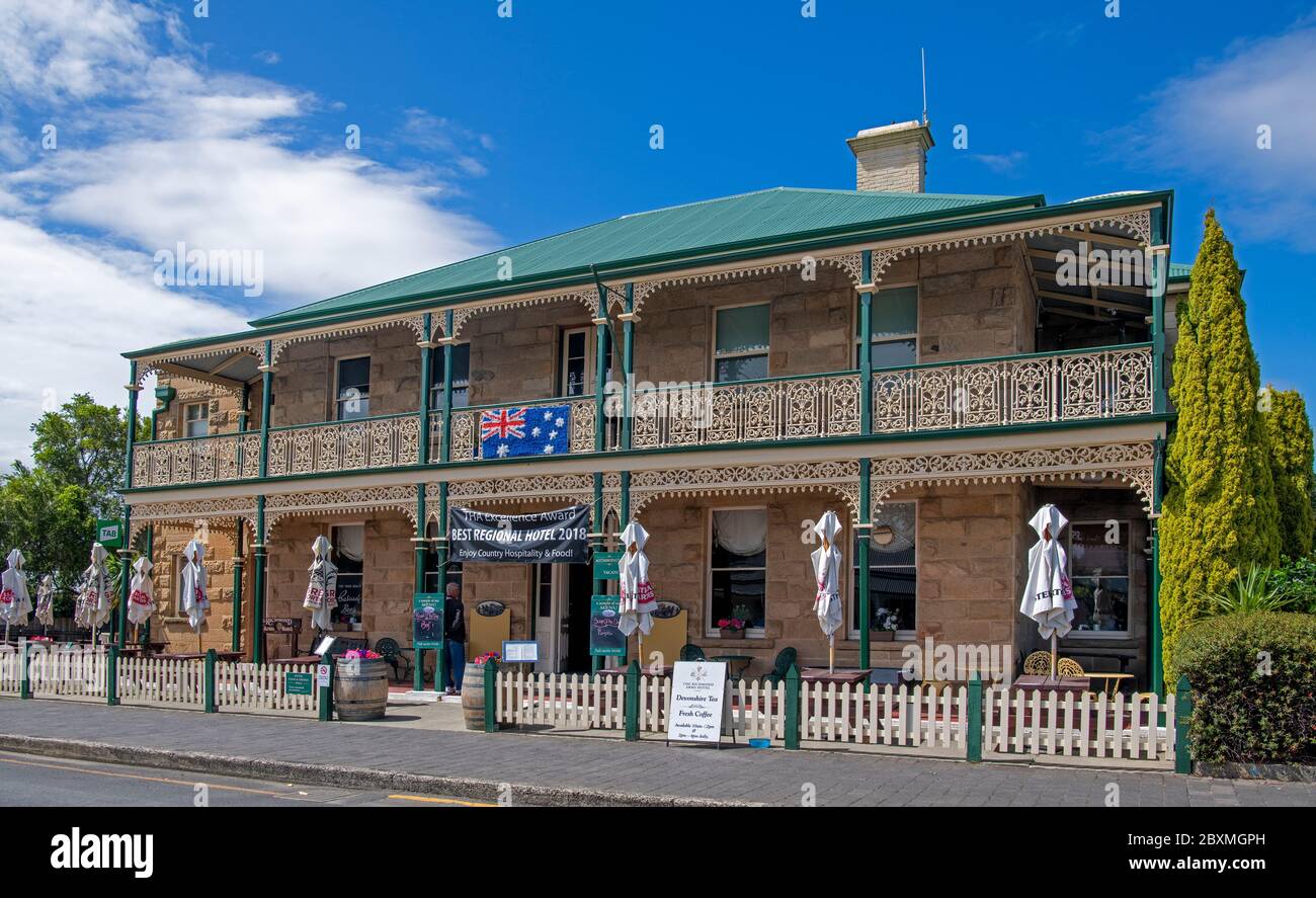 Storico Richmond Arms Hotel su Bridge Street Richmond Tasmania Australia Foto Stock