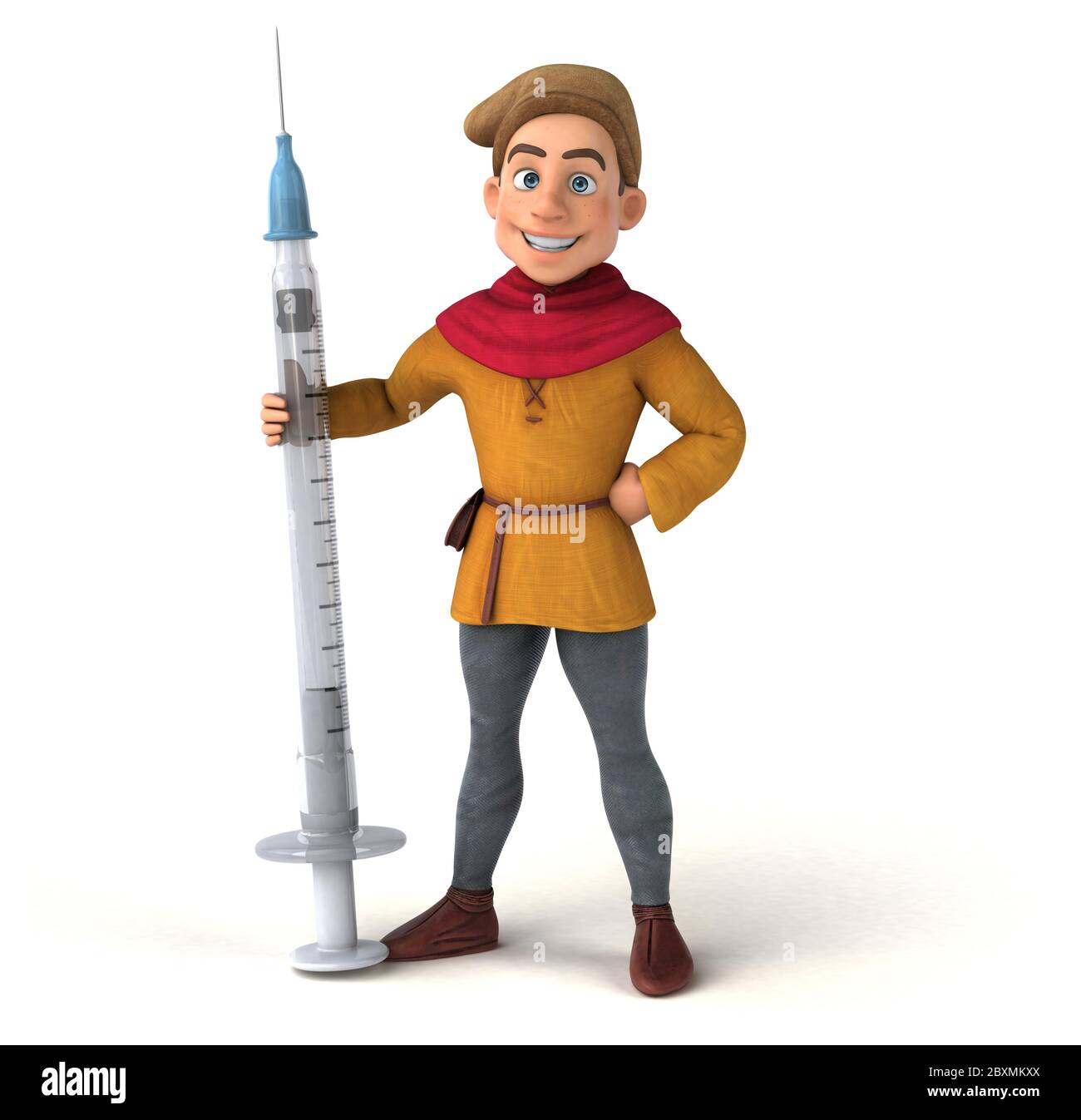 3D Illustrazione di un carattere storico medievale Foto Stock