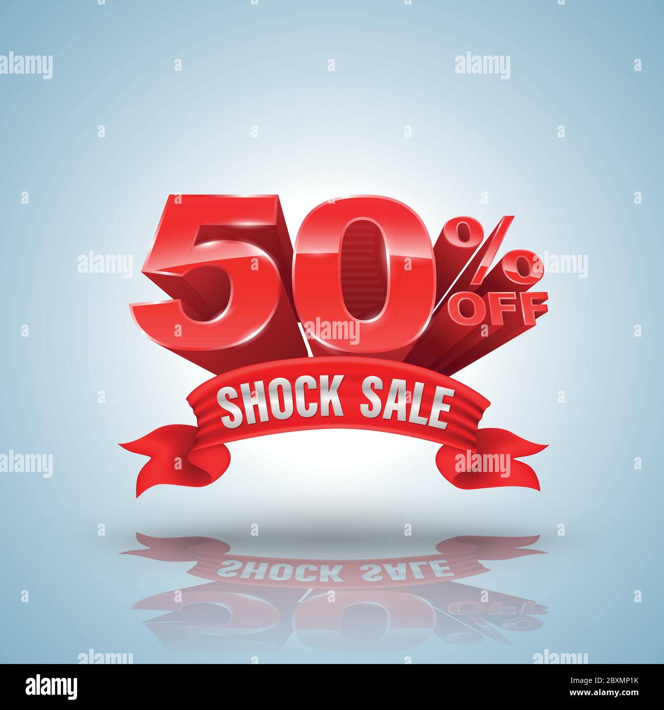 Banner di vendita shock. Illustrazione vettoriale per la pubblicità promozionale. Illustrazione Vettoriale