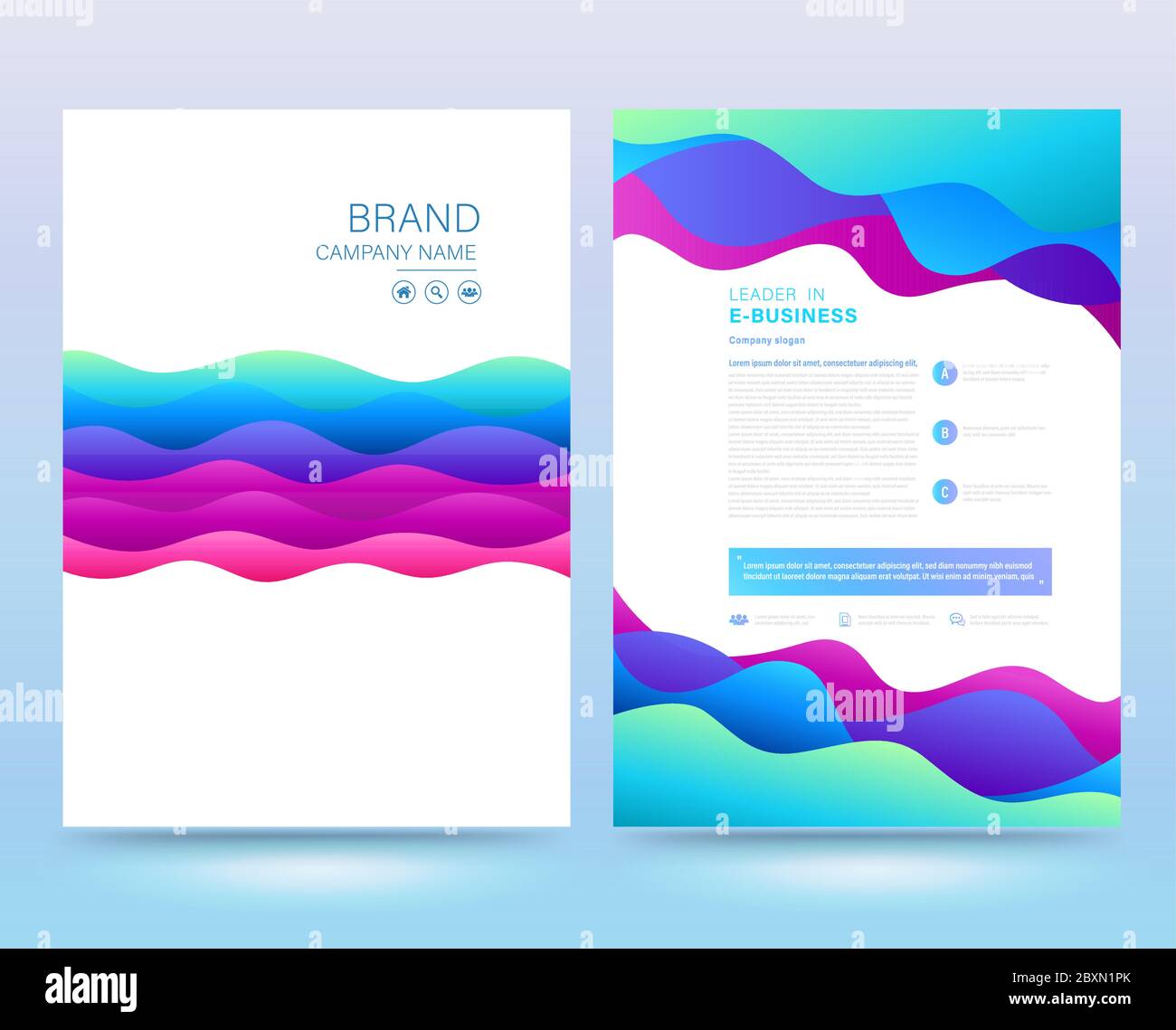 Modello relazione annuale brochure volantino design moderno stile. Illustrazione Vettoriale