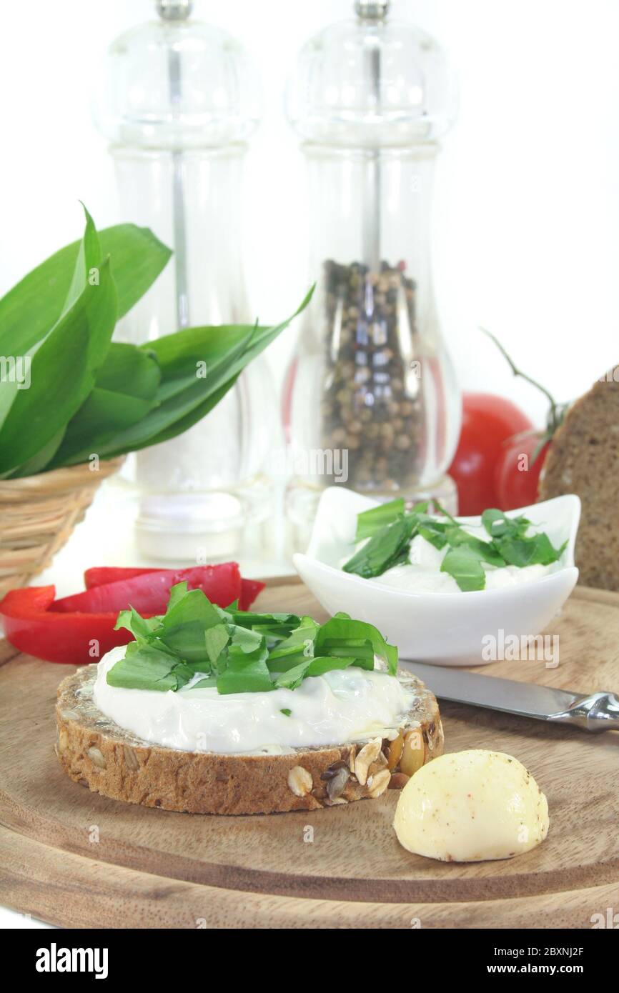 Pane con formaggio di contadino Foto Stock