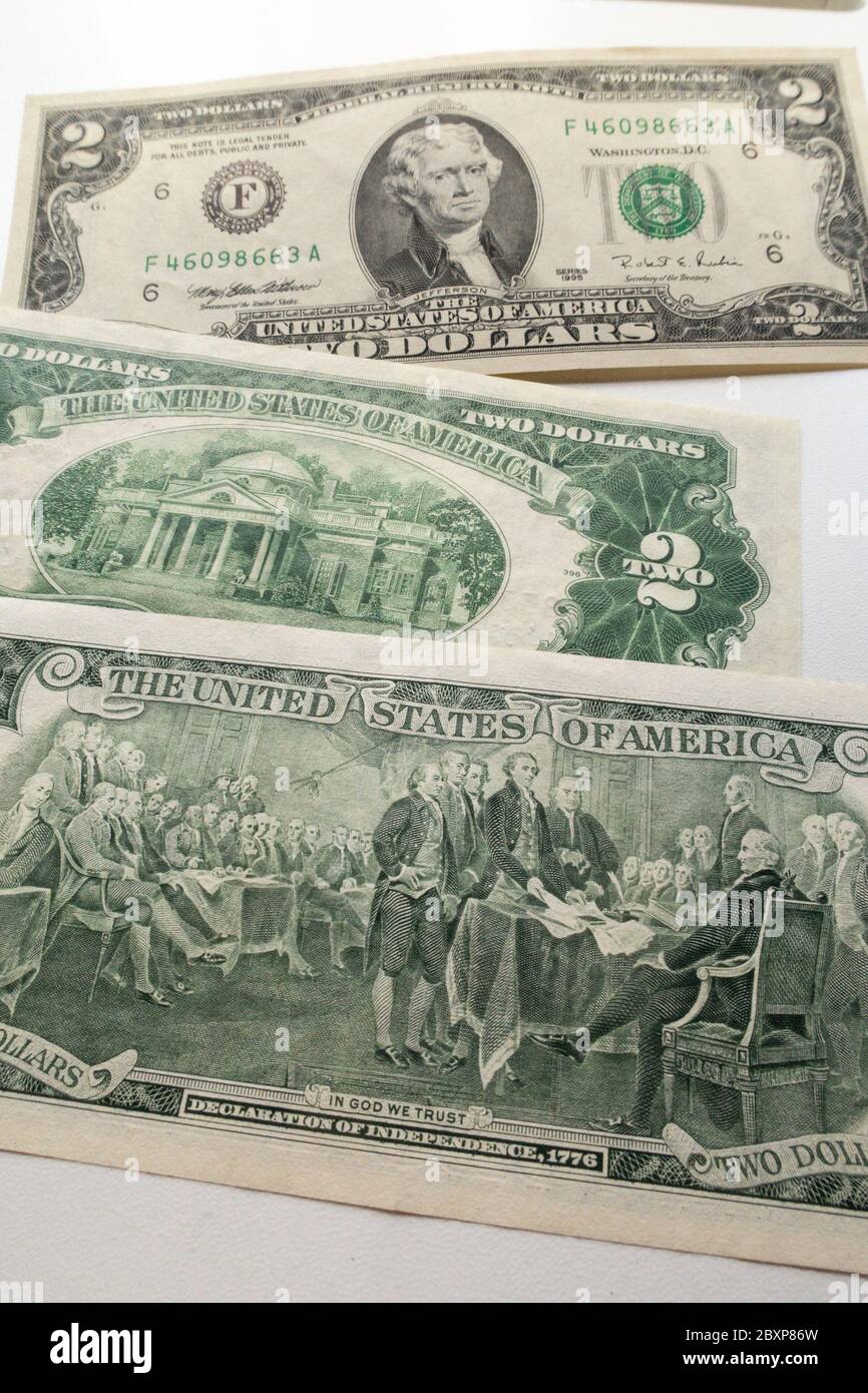 Primo piano della valuta degli Stati Uniti, USA Foto Stock