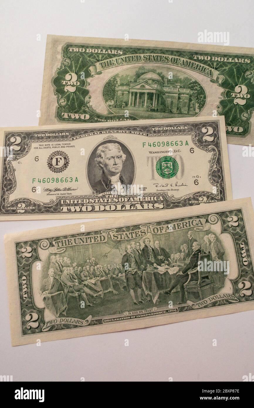 Primo piano della valuta degli Stati Uniti, USA Foto Stock