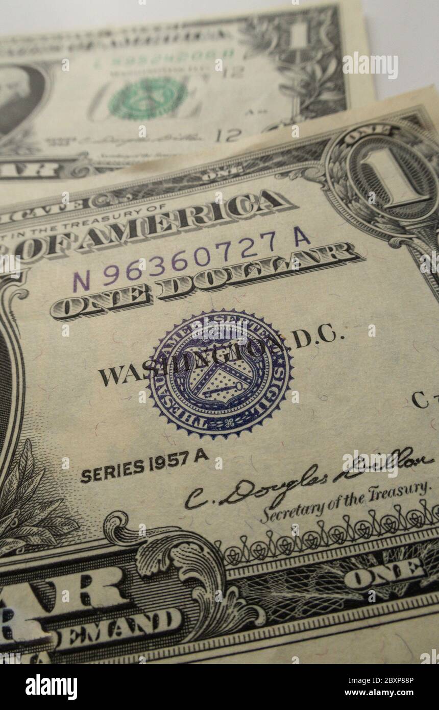 Primo piano della valuta degli Stati Uniti, USA Foto Stock