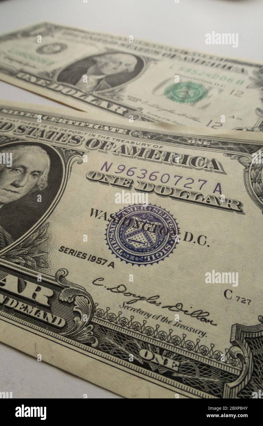 Primo piano della valuta degli Stati Uniti, USA Foto Stock