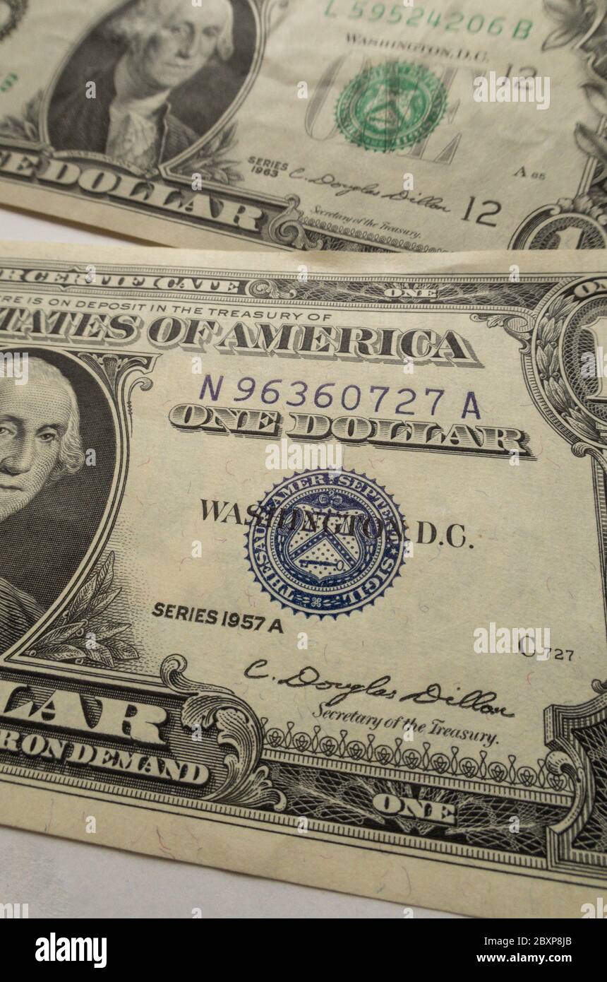 Primo piano della valuta degli Stati Uniti, USA Foto Stock