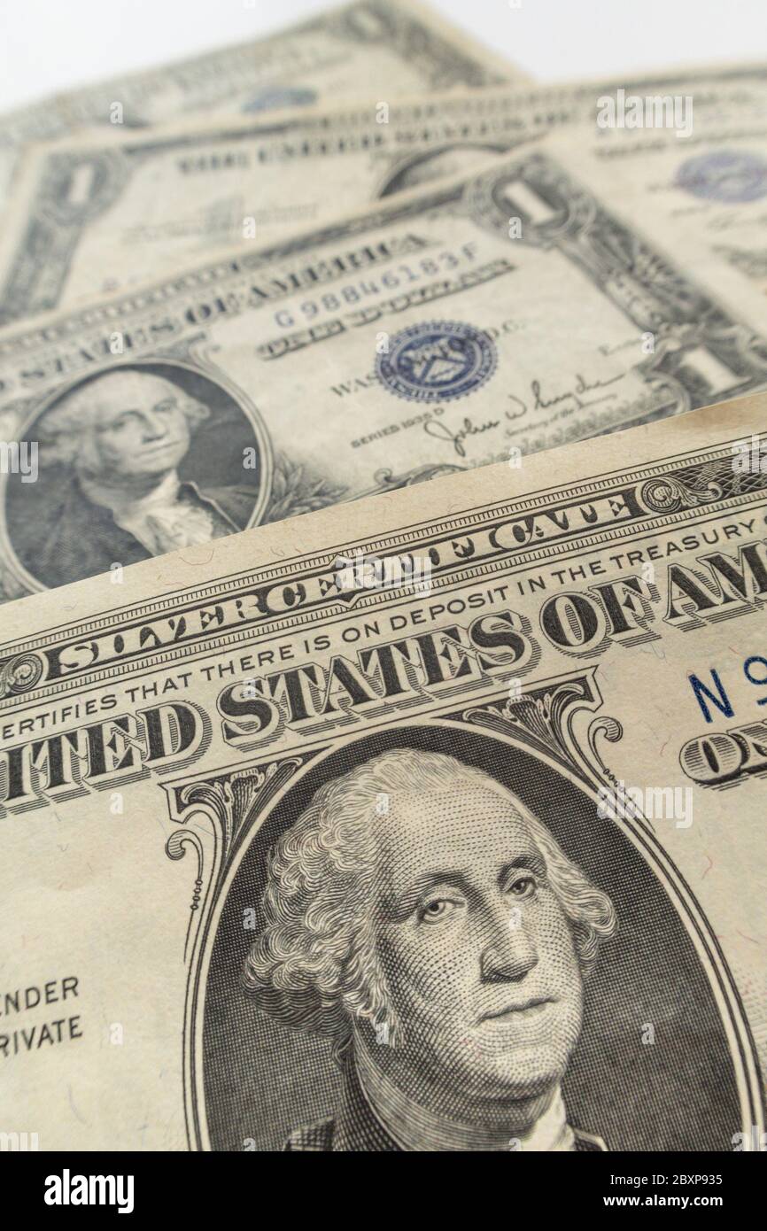 Primo piano della valuta degli Stati Uniti, USA Foto Stock