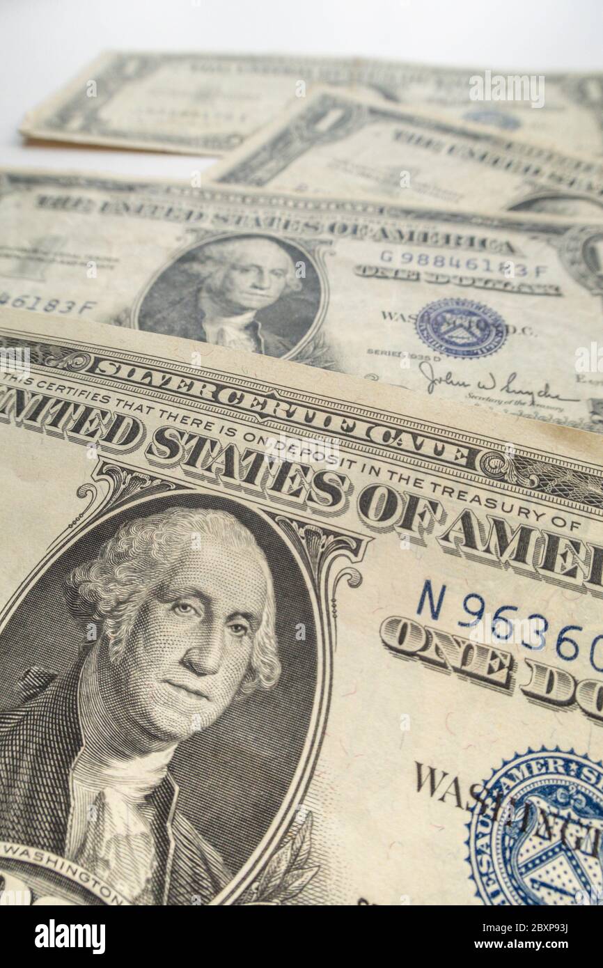 Primo piano della valuta degli Stati Uniti, USA Foto Stock