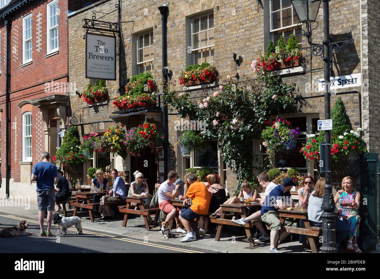 The Two Brewers pub on Park Street, Windsor, Berkshire, Inghilterra, Regno Unito, Europa Foto Stock