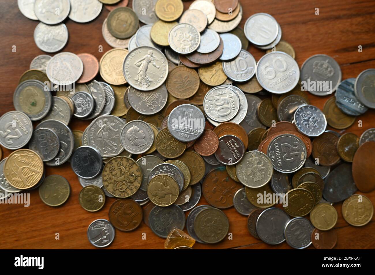 Monete di denaro Foto Stock