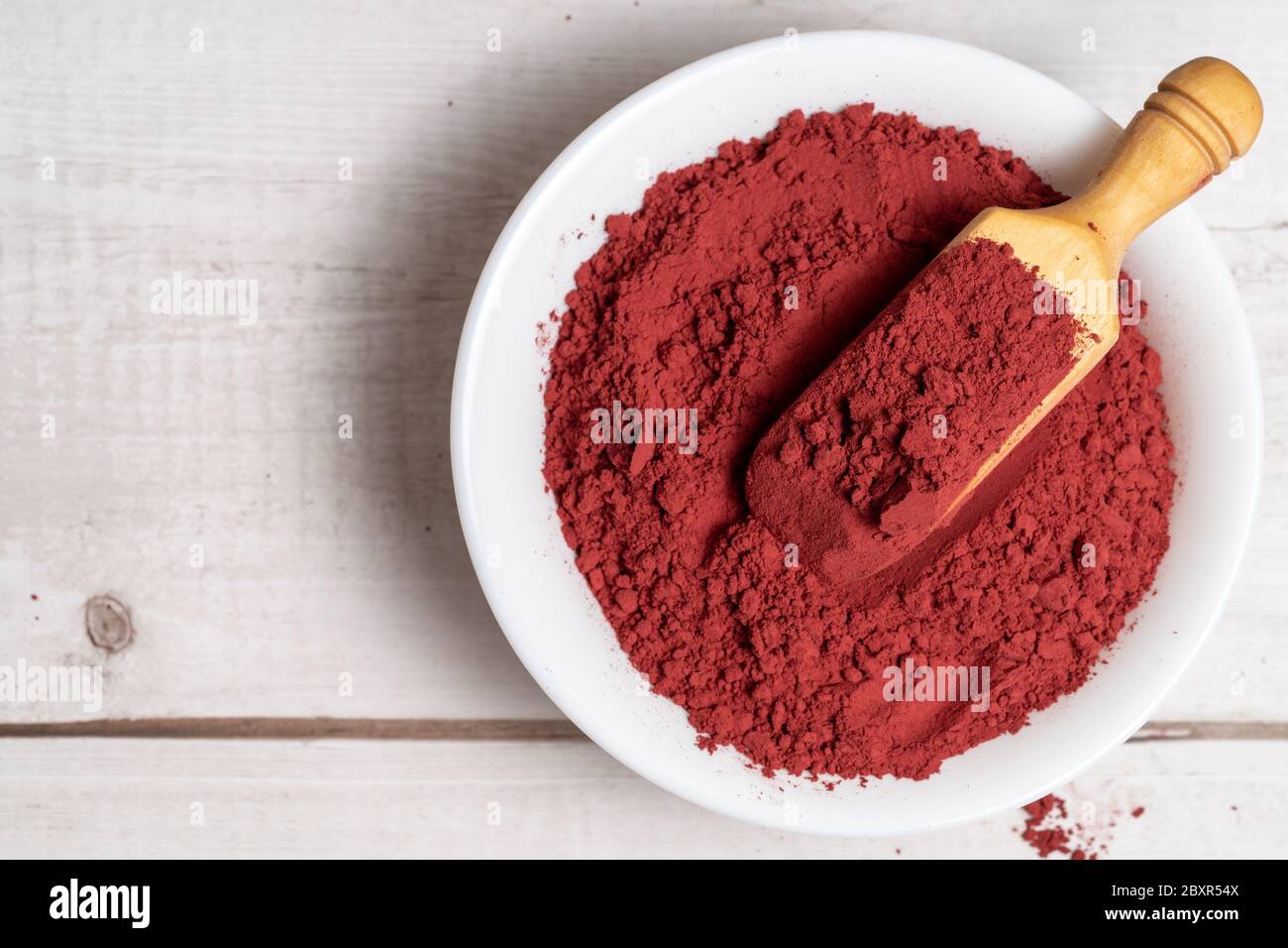 Lievito di riso rosso in polvere o angkak Foto Stock