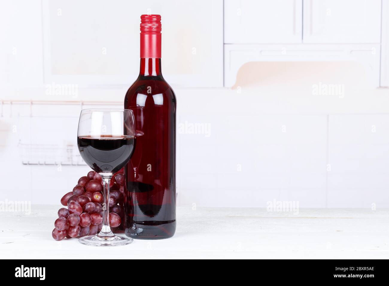 Vino rosso Uva copyspace copia alcool di spazio Foto Stock
