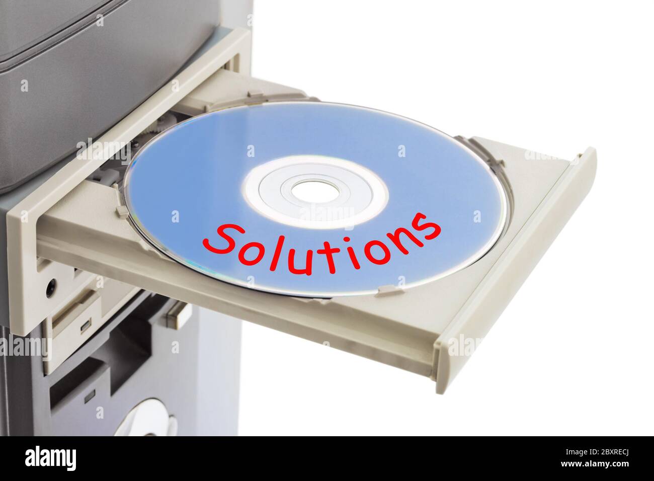 Soluzioni per computer e dischi Foto Stock