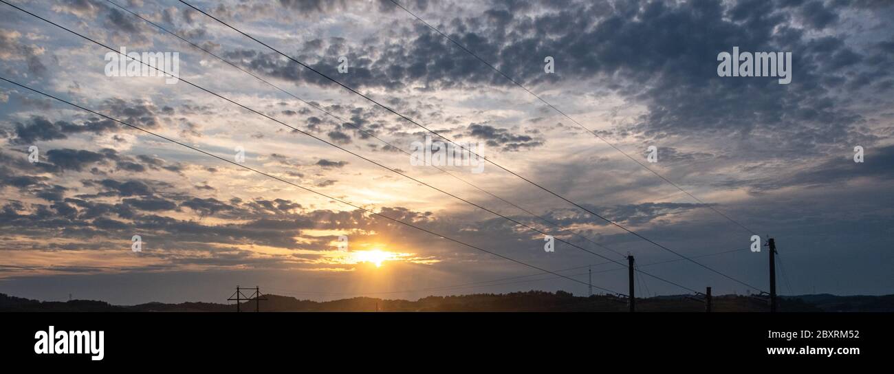 Tramonto a Morgantown Foto Stock