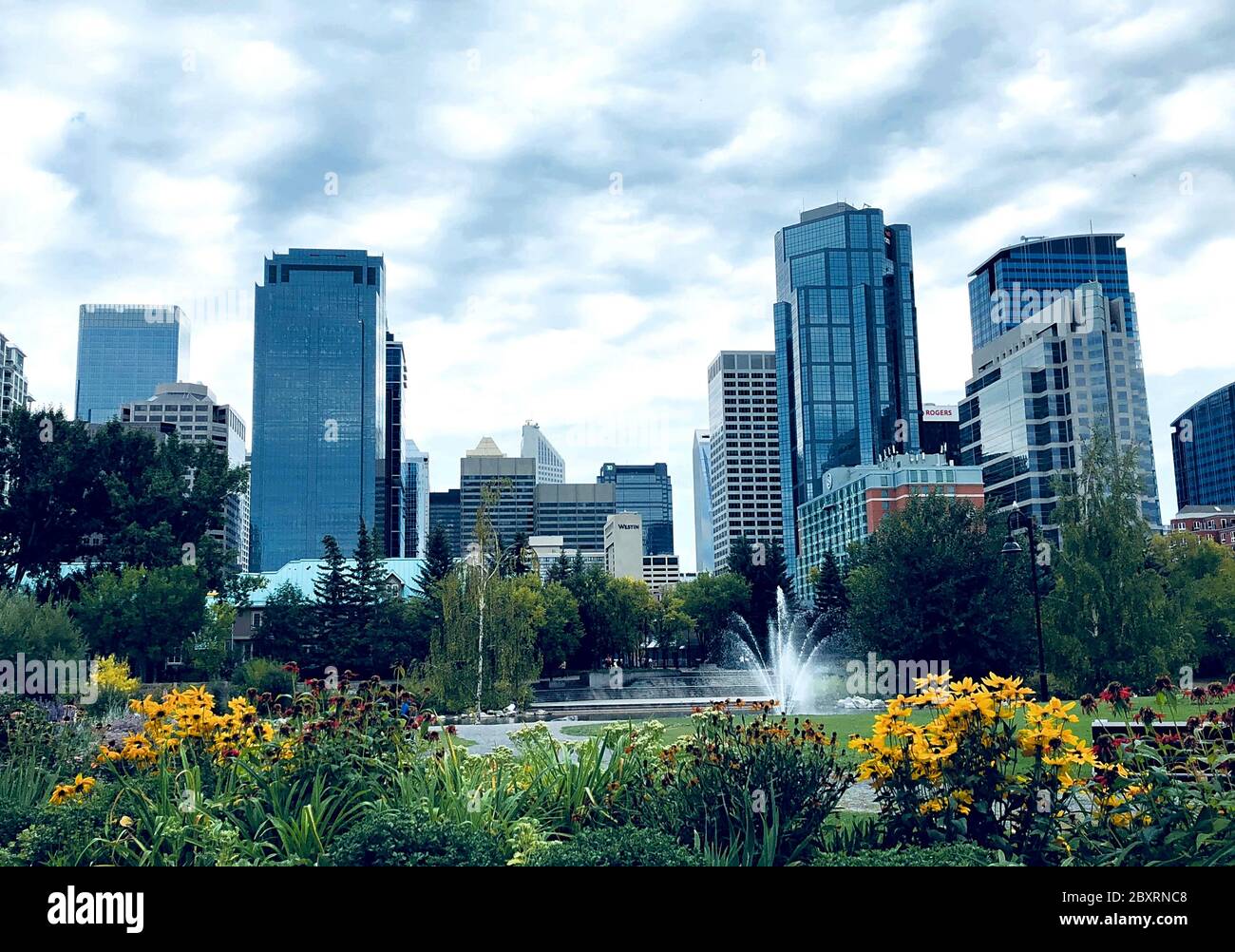 Princess Island Park, Calgary centro, Alberta Foto Stock