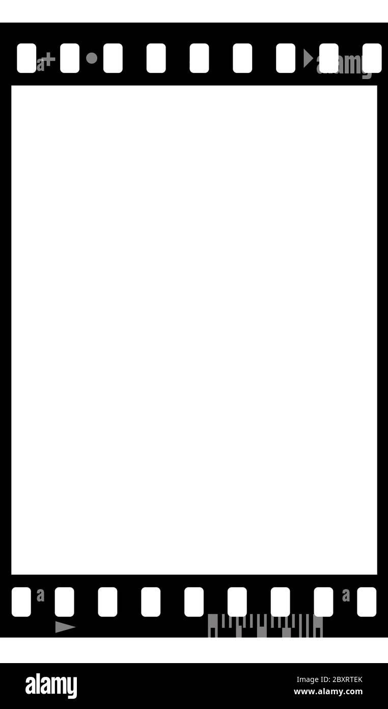 Cornice di pellicola fotografica (senza giunture) isolata su sfondo bianco  Foto stock - Alamy