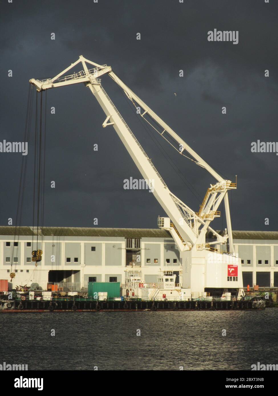 Gru galleggiante Inkunzi Foto Stock