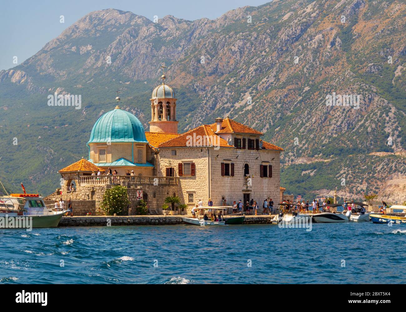 Nostra Signora delle rocce Chiesa cattolica romana, Perast, Montenegro Foto Stock