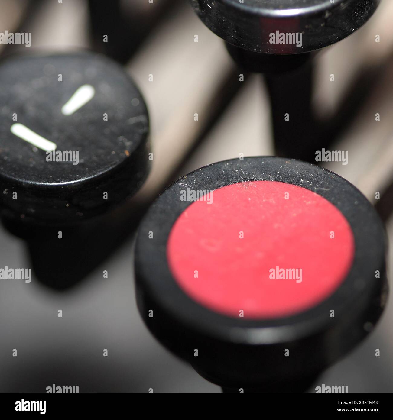 tasto rosso per scrivere Foto Stock