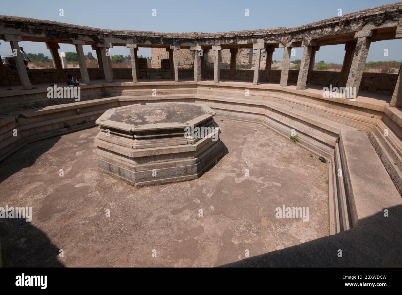 bagno ottagonale ad hampi karnataka india Foto Stock