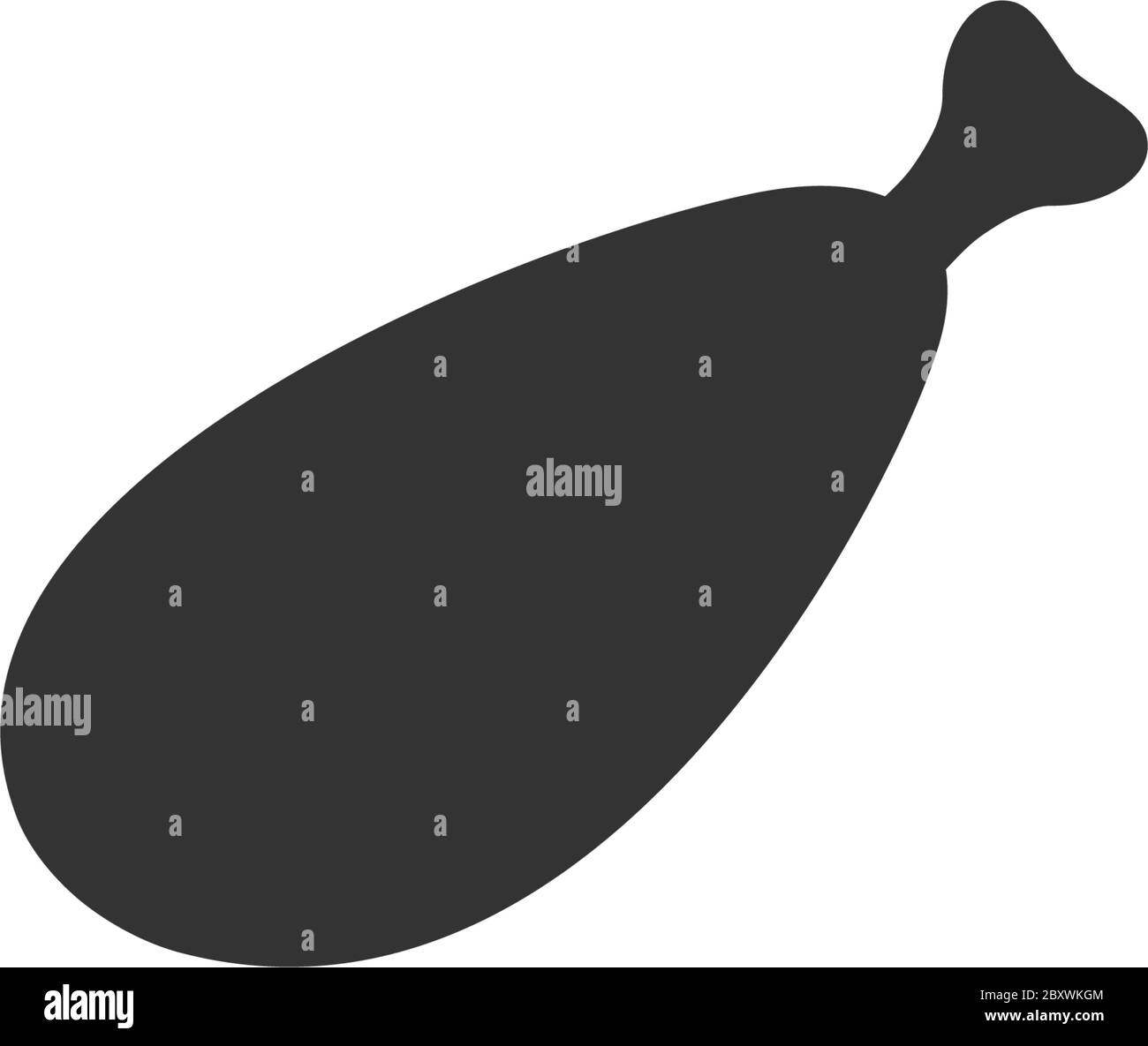 Gamba di carne. Icona nera piatta su sfondo bianco Illustrazione Vettoriale