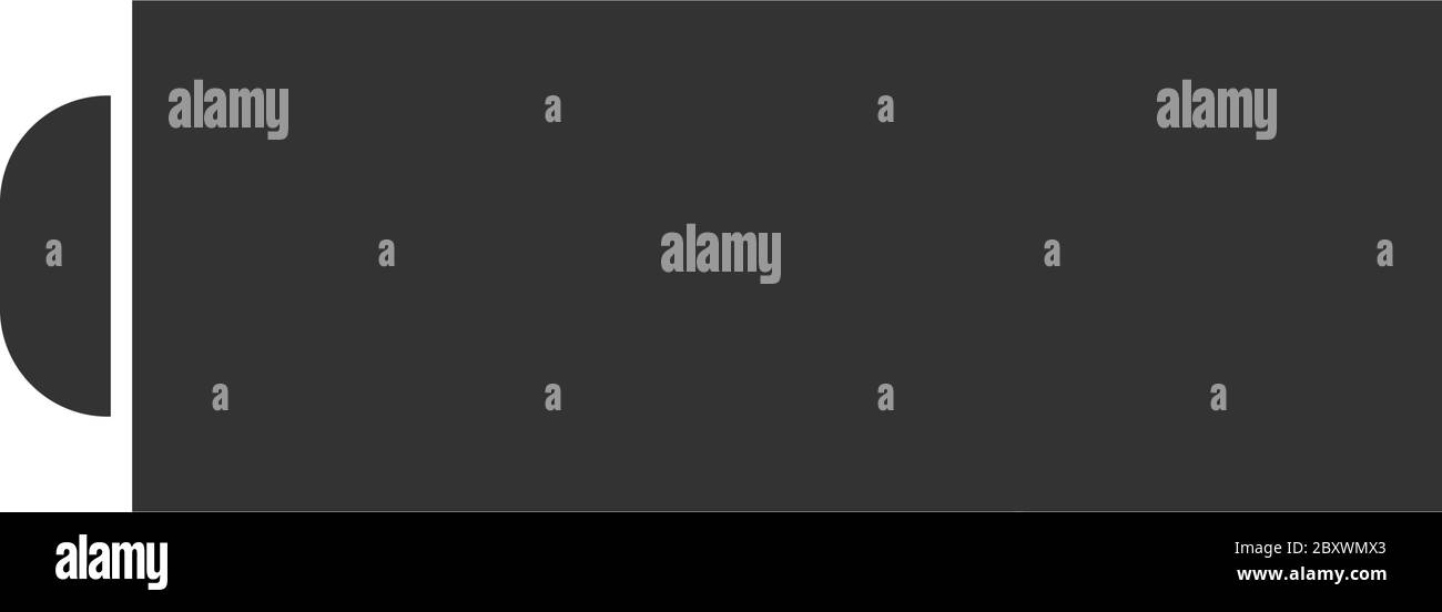 Batteria. Icona nera piatta su sfondo bianco Illustrazione Vettoriale