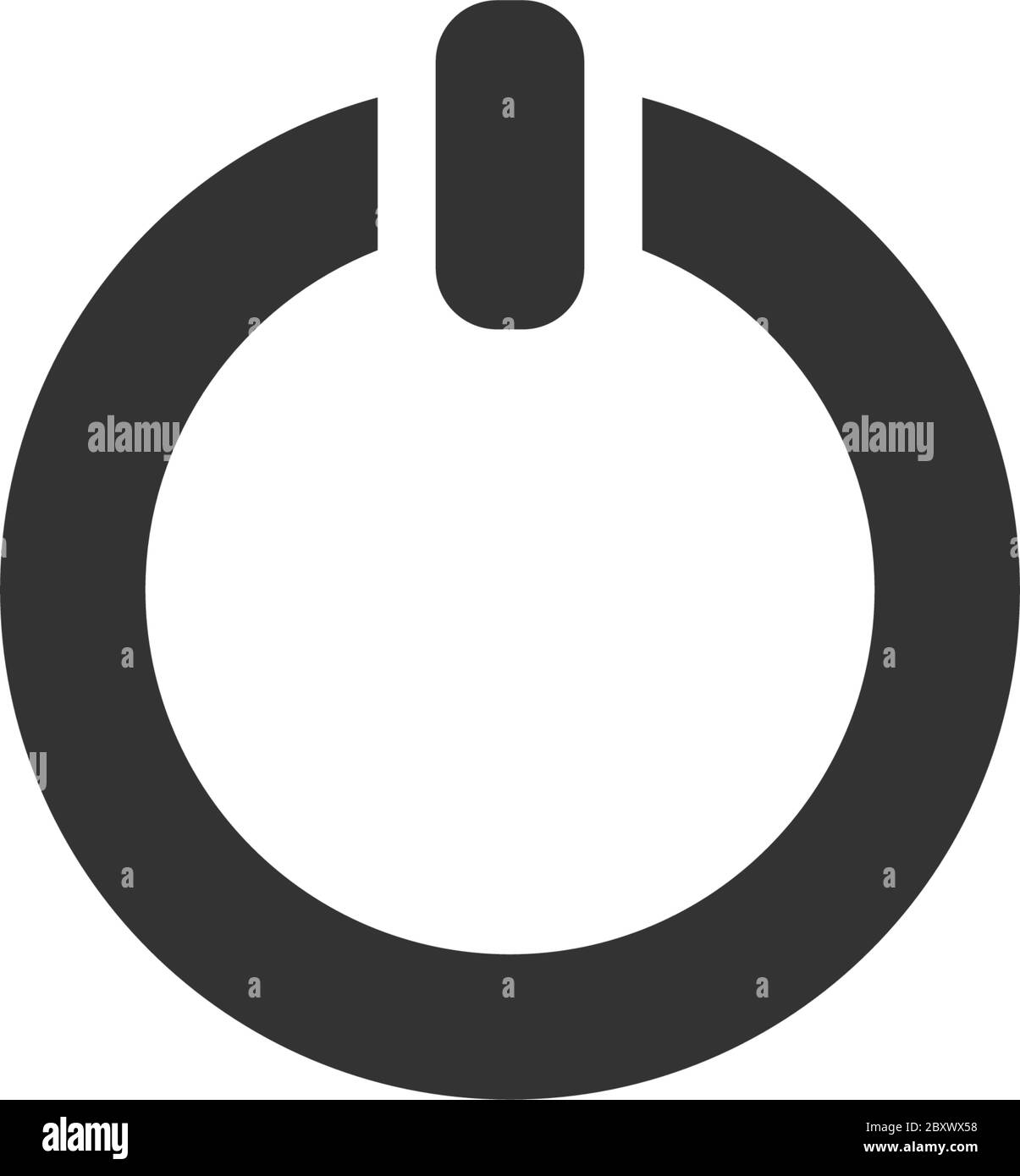 Potenza. Icona nera piatta su sfondo bianco Illustrazione Vettoriale