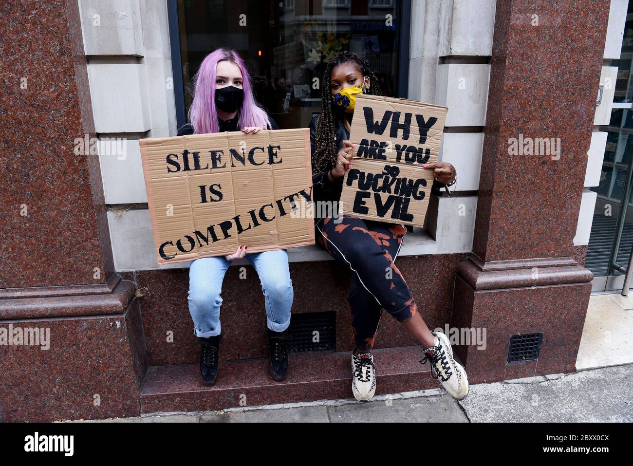 Black Lives Matter Vauxhall to Whitehall March, Londra, Regno Unito, 07 giugno 2020. Credito: Alamy News Foto Stock