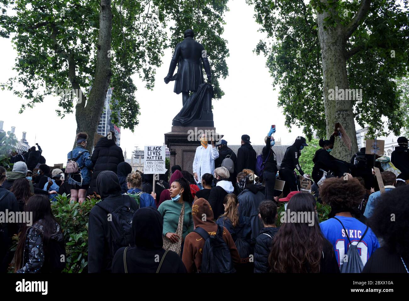 Black Lives Matter Vauxhall to Whitehall March, Londra, Regno Unito, 07 giugno 2020. Credito: Alamy News Foto Stock