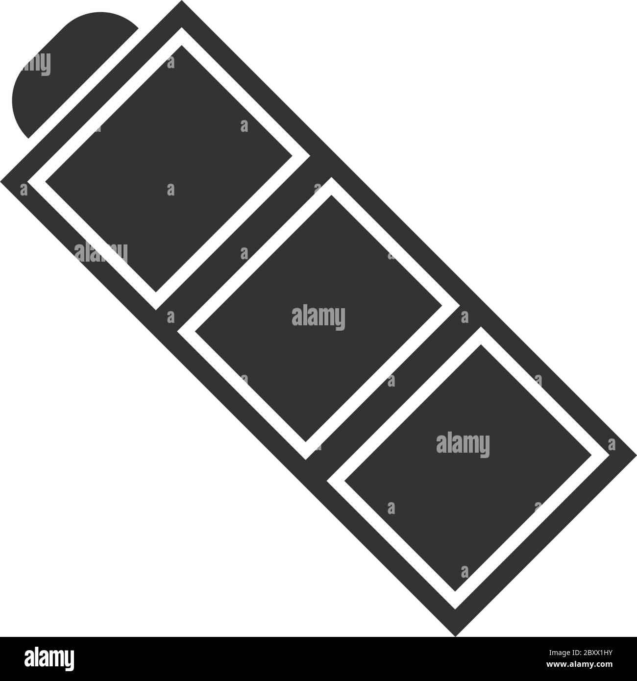 Batteria. Icona nera piatta su sfondo bianco Illustrazione Vettoriale