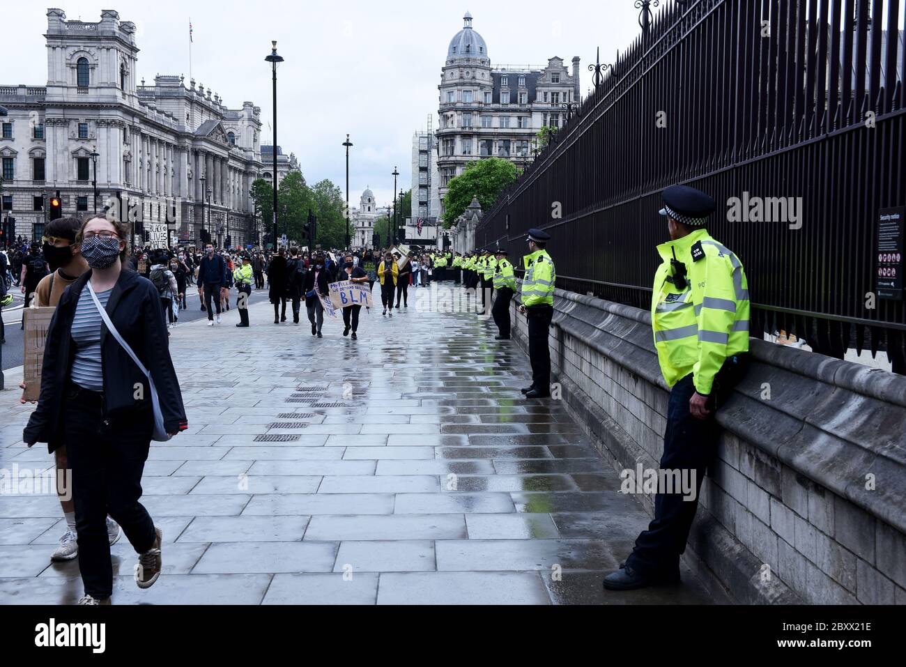 Black Lives Matter Vauxhall to Whitehall March, Londra, Regno Unito, 07 giugno 2020. Credito: Alamy News Foto Stock