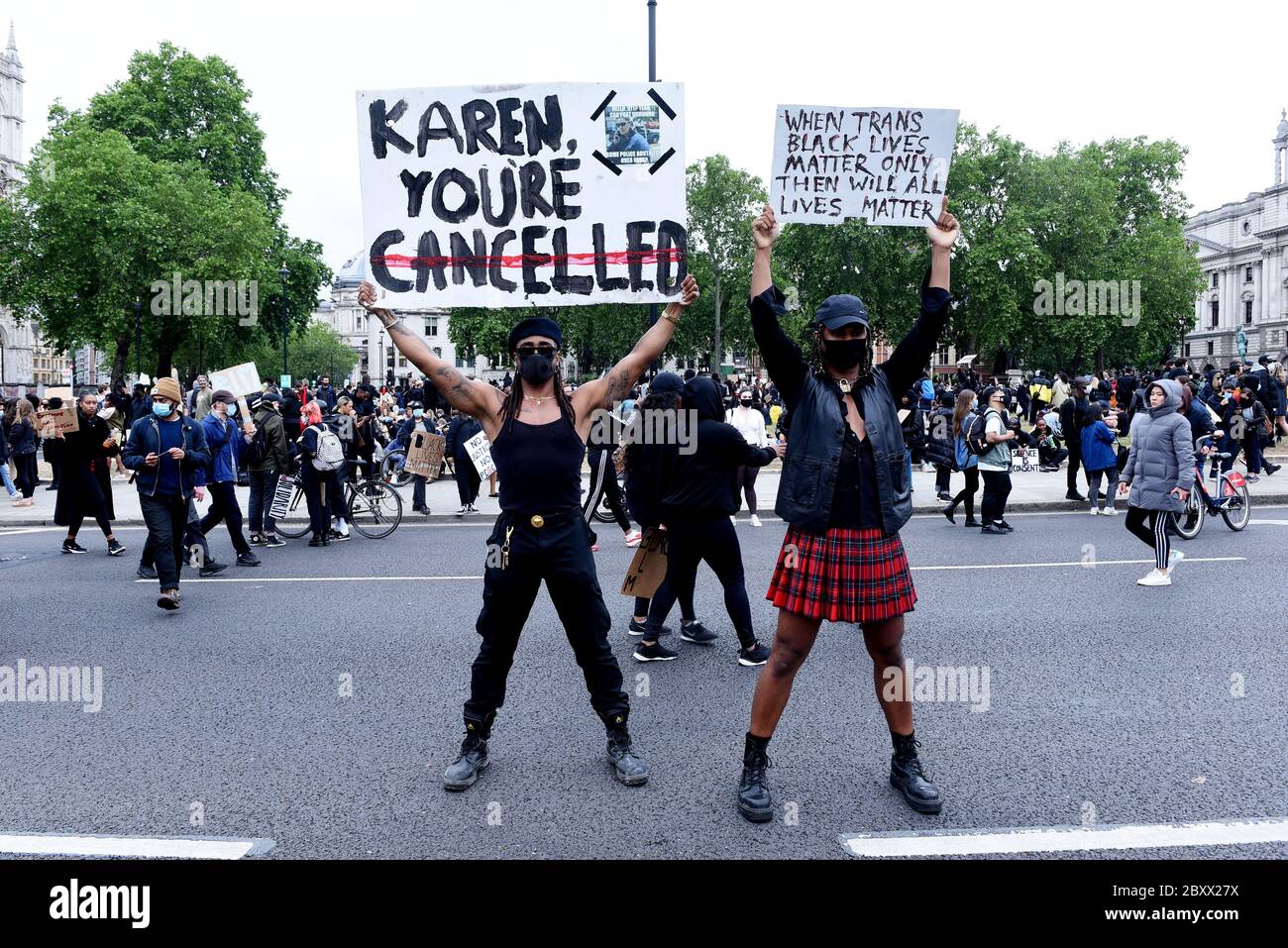 Black Lives Matter Vauxhall to Whitehall March, Londra, Regno Unito, 07 giugno 2020. Credito: Alamy News Foto Stock