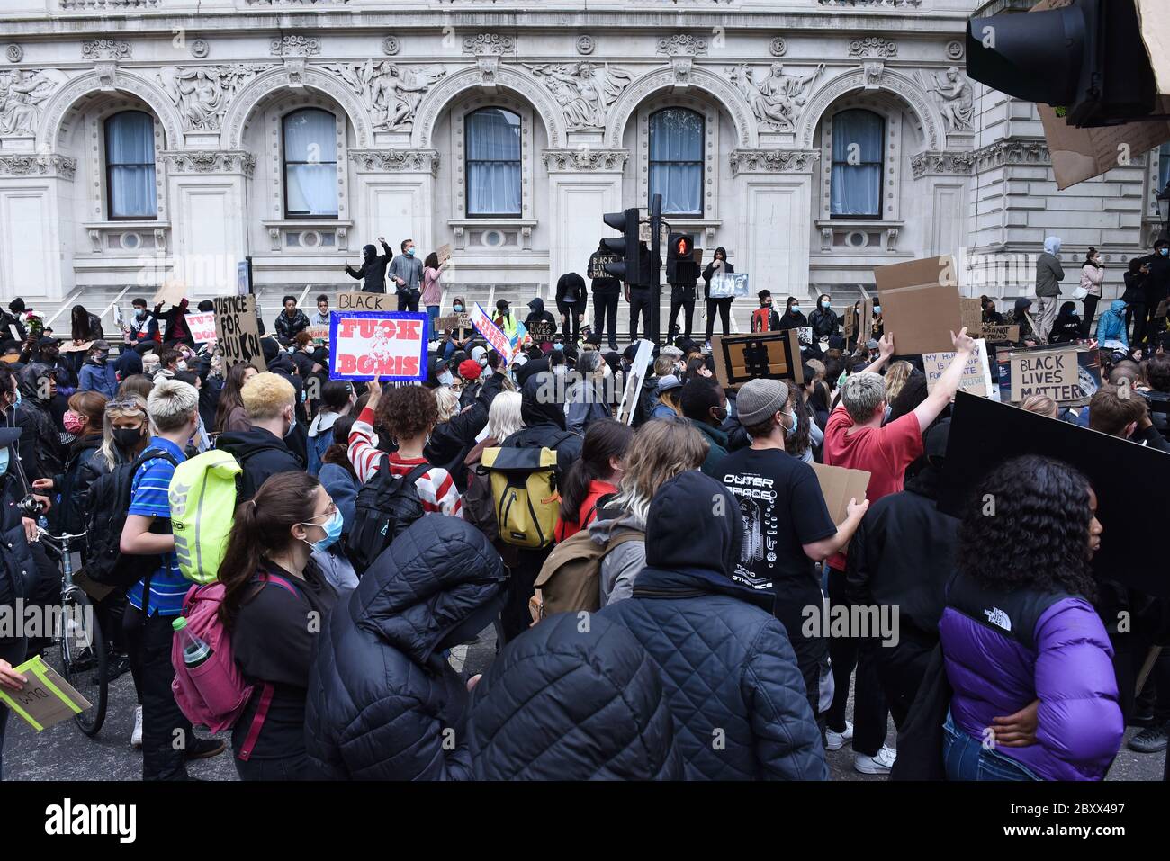 Black Lives Matter Vauxhall to Whitehall March, Londra, Regno Unito, 07 giugno 2020. Credito: Alamy News Foto Stock