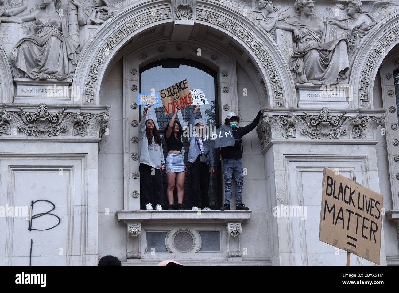 Black Lives Matter Vauxhall to Whitehall March, Londra, Regno Unito, 07 giugno 2020. Credito: Alamy News Foto Stock